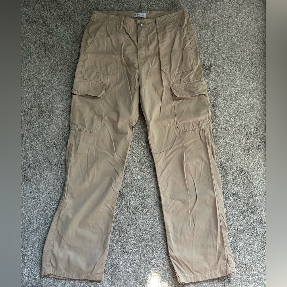 Zara Tan Cargo Pants